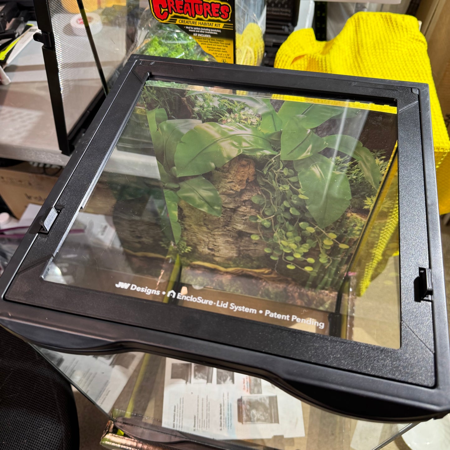 EncloSure™ Enclosure Lid System – For Use On Zoo Med Creatures™ 12″ × 12″