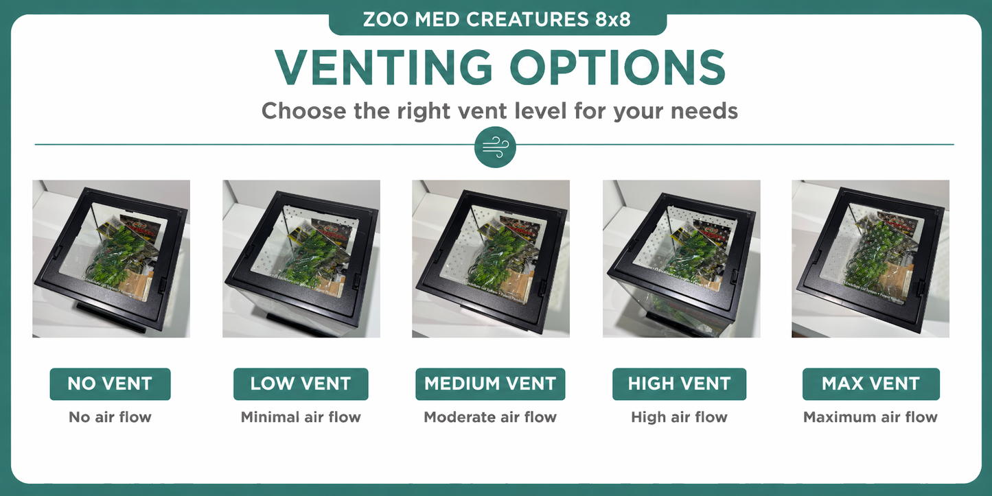 EncloSure™ Enclosure Lid System – For Use On Zoo Med Creatures™ 8″ × 8″